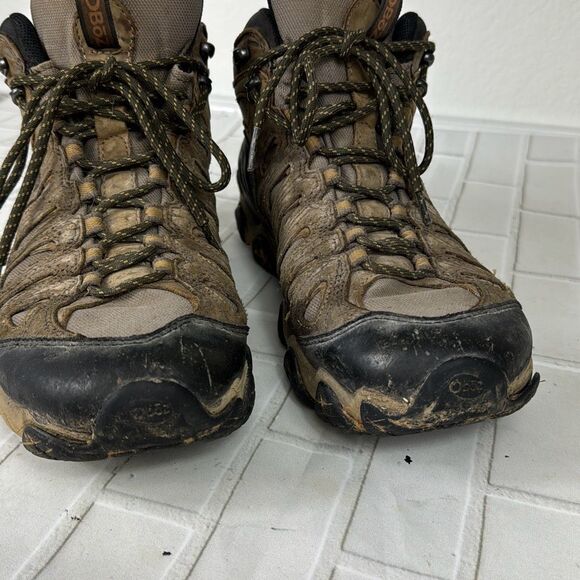 Oboz B Hiking Boots Dry Waterproof Mens 11.5 Sawtooth Waterproof Athletic Brown - Picture 3 of 10